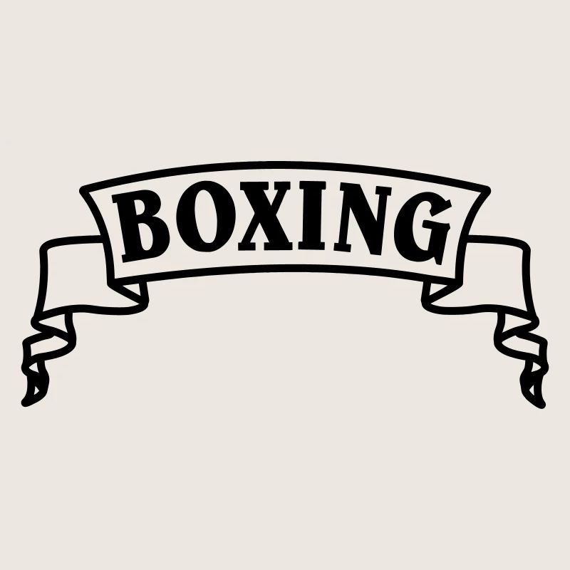 Boxen Boxtext in Wimpel oder Banner