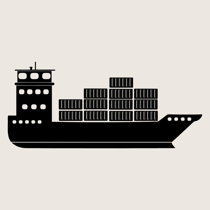 Seecontainerschiff oder Boot mit Containern