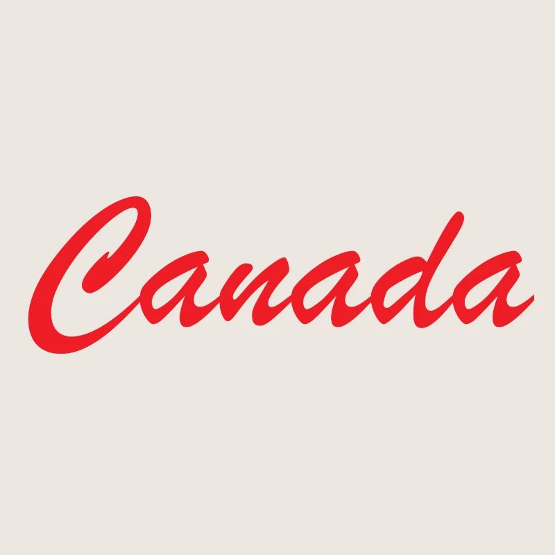 Canada Script Lettering Red
