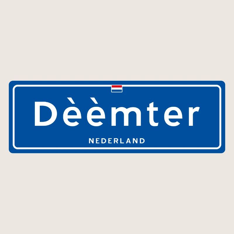 Panneau de nom de lieu Dèèèmter (Deventer)