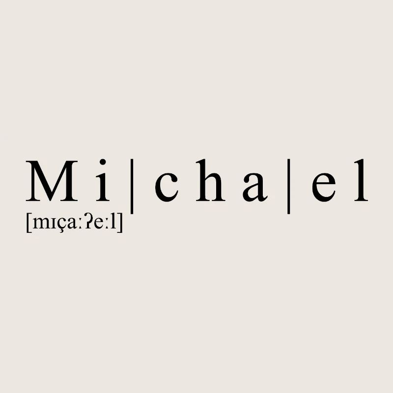 Nom : abstrait, typographique, blanc, Michael