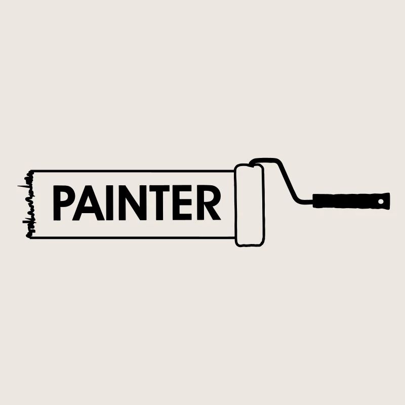 Paint roller transparent with text 'PAINTER'