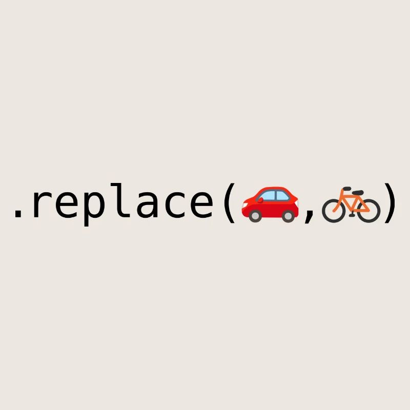 Autos durch Fahrräder ersetzen; Python-Edition
