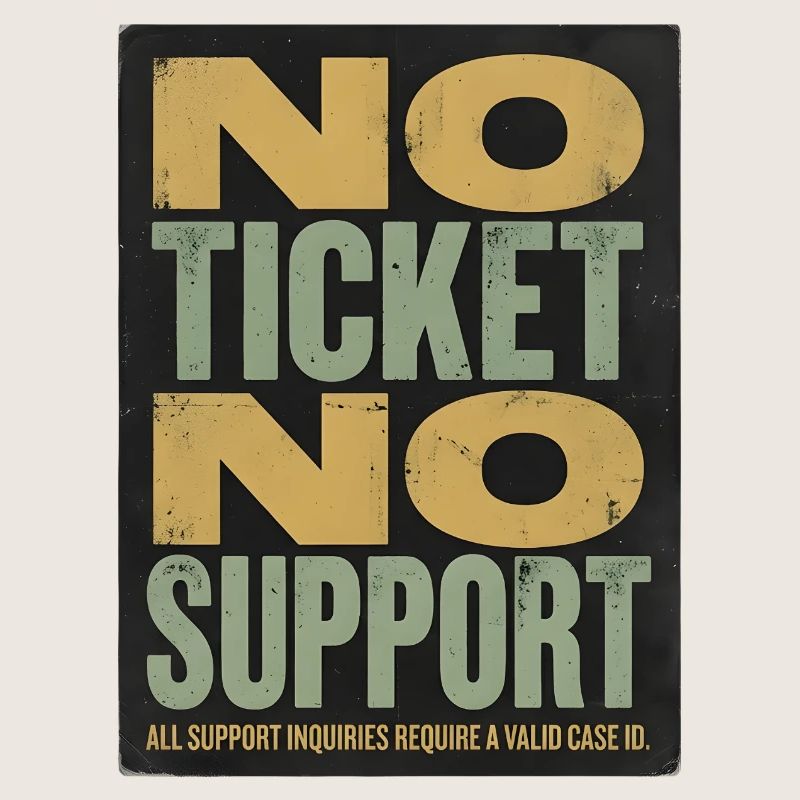 No Ticket No Support Computer Scientist IT Administrator