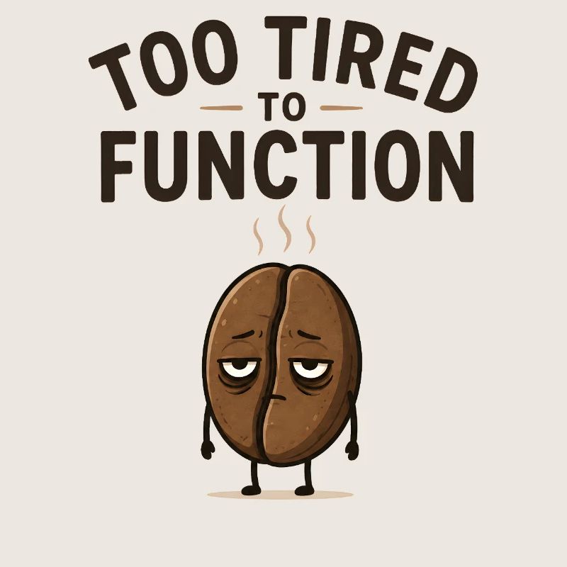 Too tired to function - Cute coffee bean gift idea