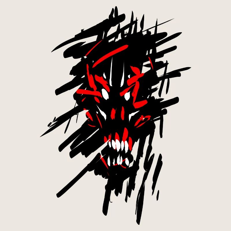Devil horror graffiti
