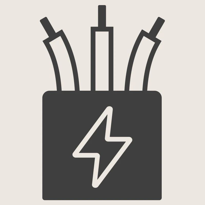 Câble électrique Alimentation Icône Logo