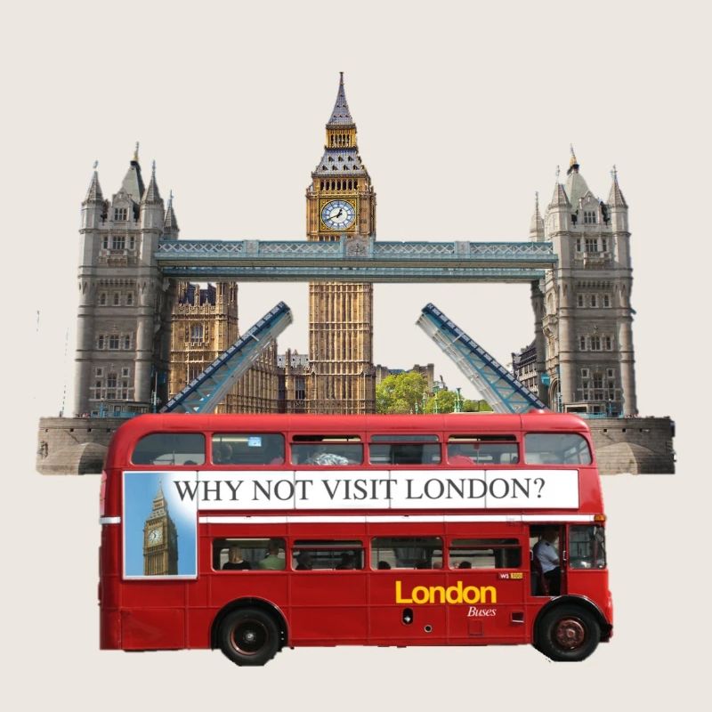 Collage de monuments de Londres