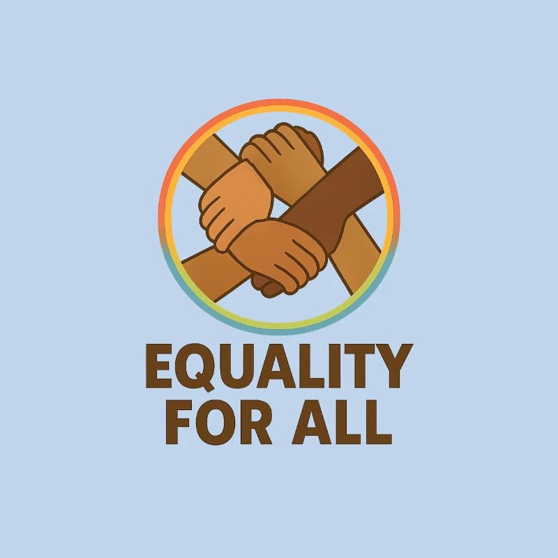 Unity Hands Circular Emblem Design