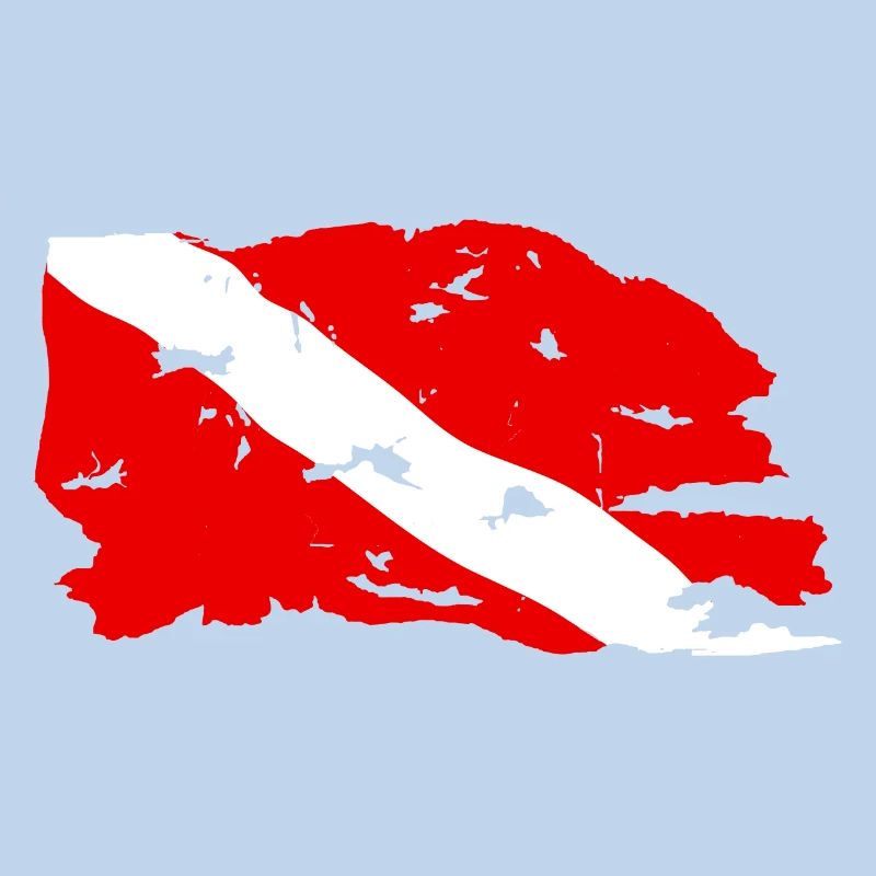 Drapeau Plongée Usé