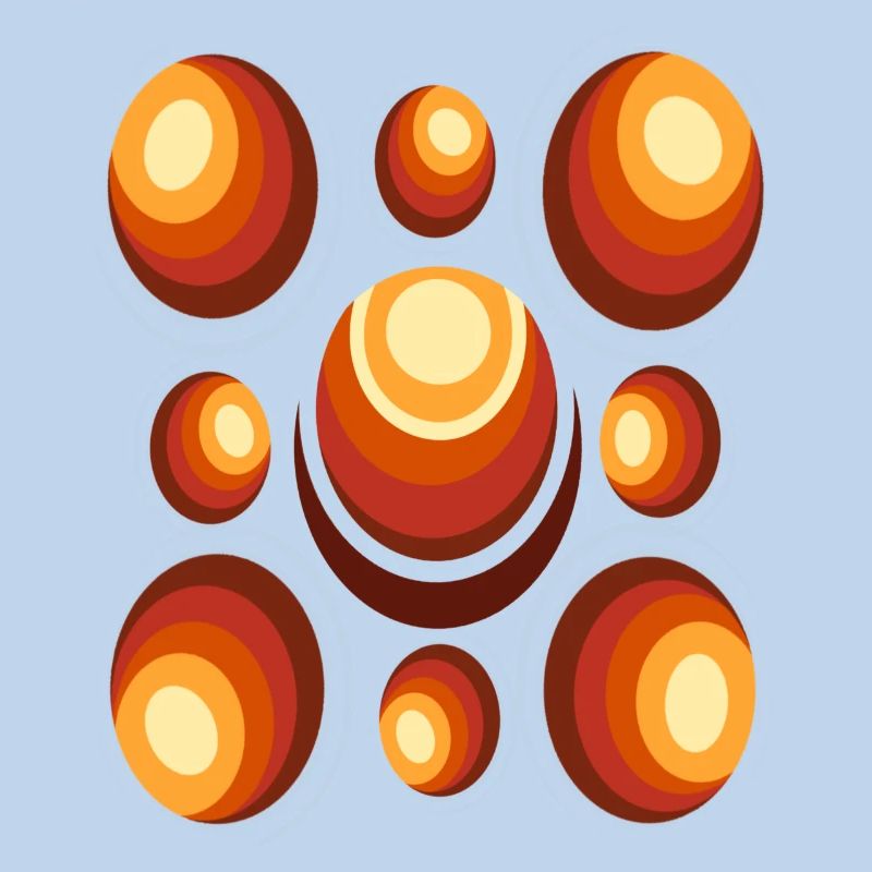 70s Wallpaper Pattern Retro Circle Pattern
