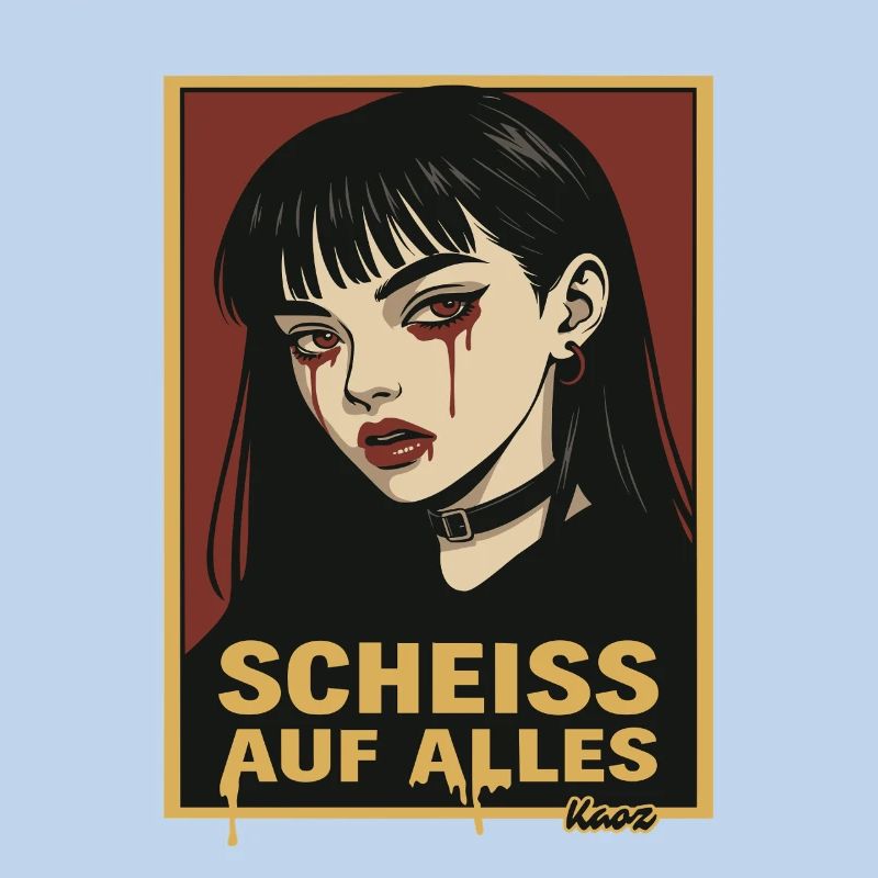 Fille gothique emo avec déclaration