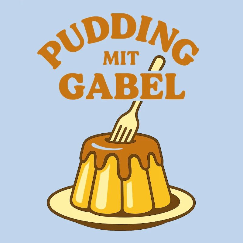 Pudding with fork