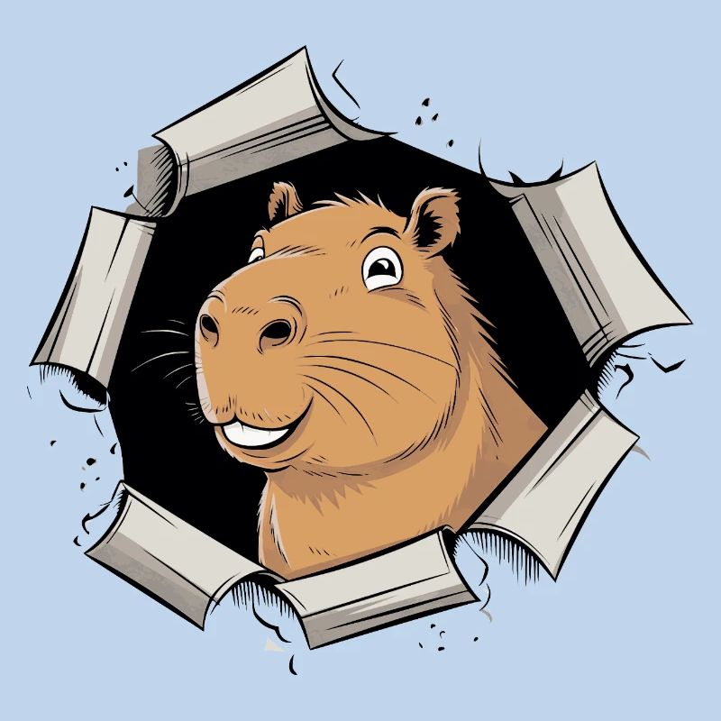 Capybara Comic – friedlicher Durchbruch