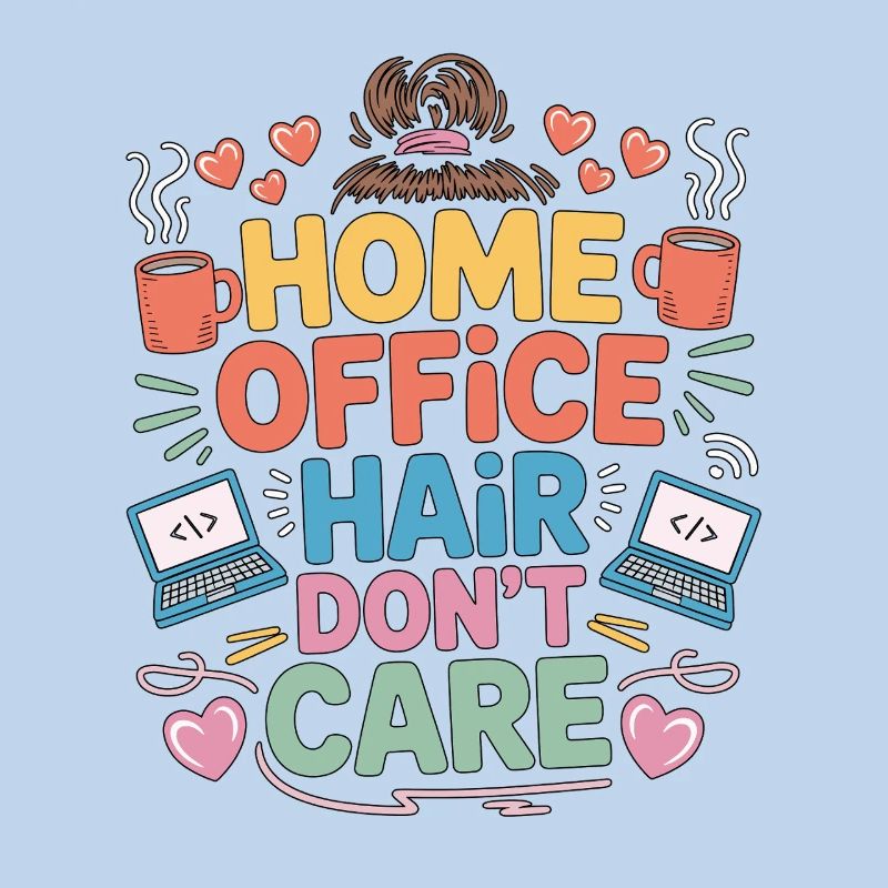 Remote Developer Home Office Hair Web Developer