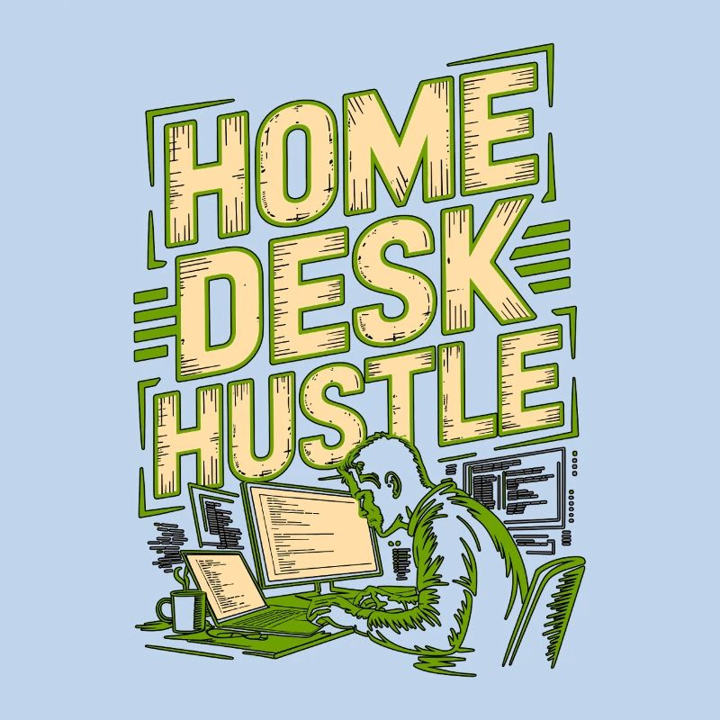 Remote Developer Home Desk Hustle Remote Coder