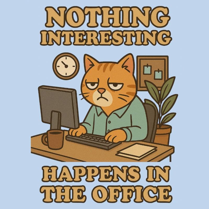 Nothing Interesting Office Cat