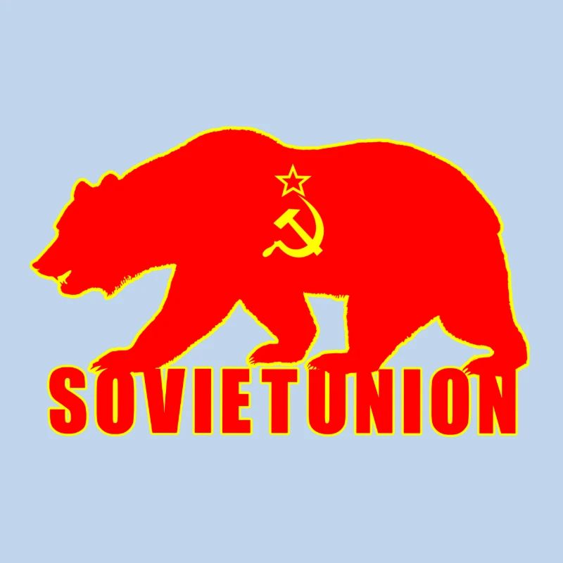 Union soviétique ours avec drapeau