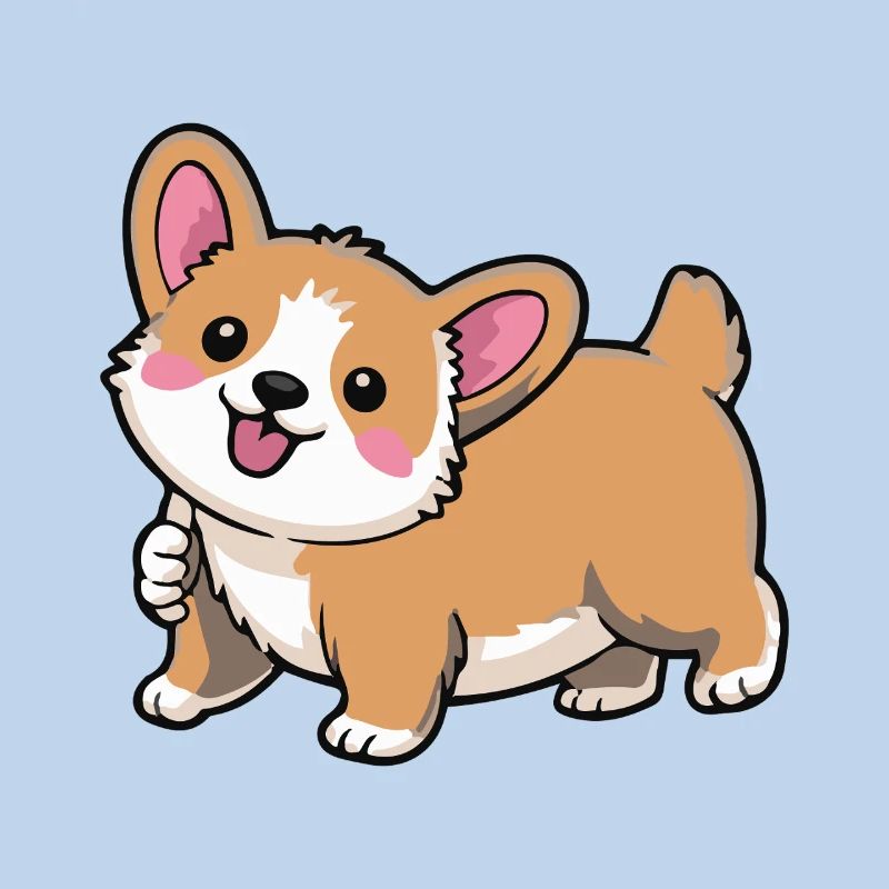 Mouvement de queue de corgi