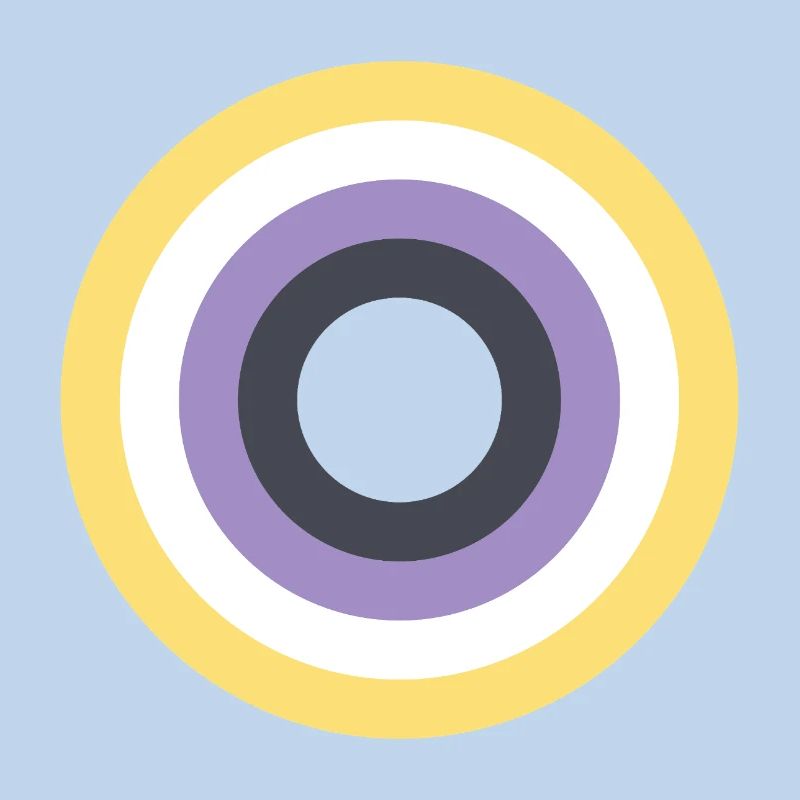 Concentric Ring Palette LGBTQ Non Binary