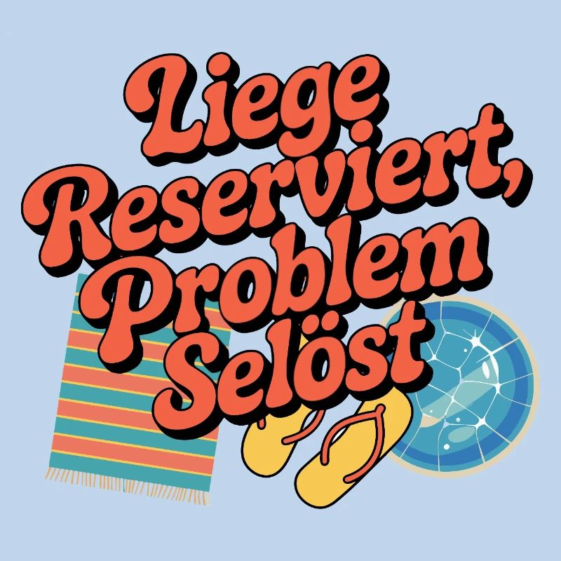 Lounger Reserved Problem solves funny beach