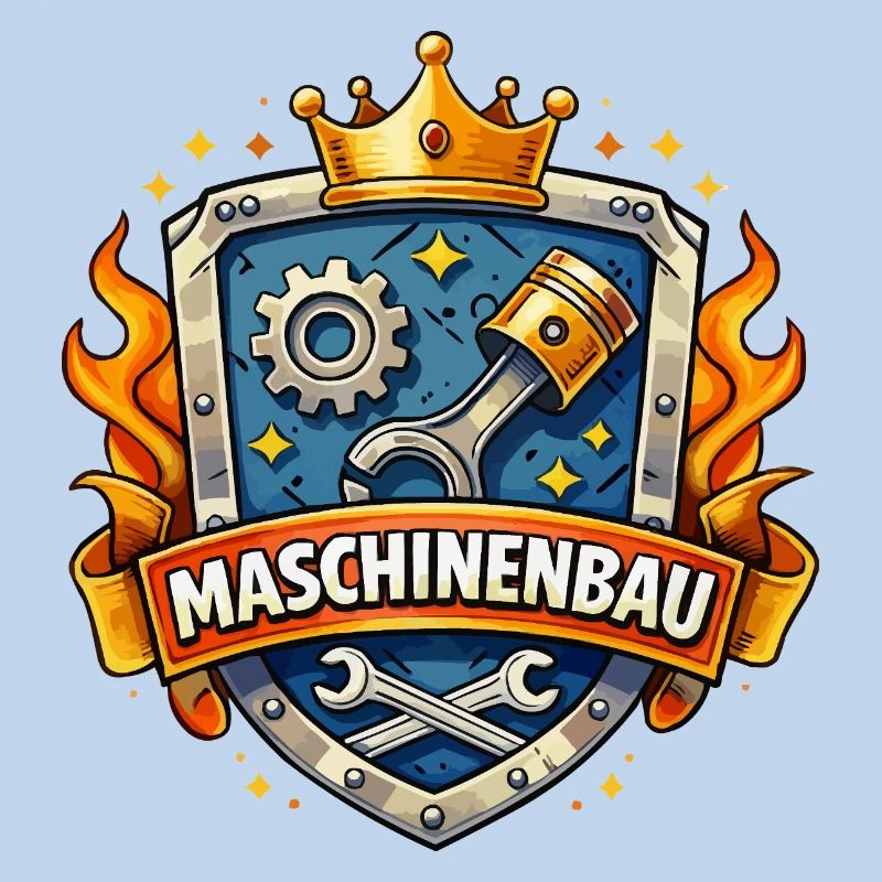 Mechanical Engineering King's Crown Shield