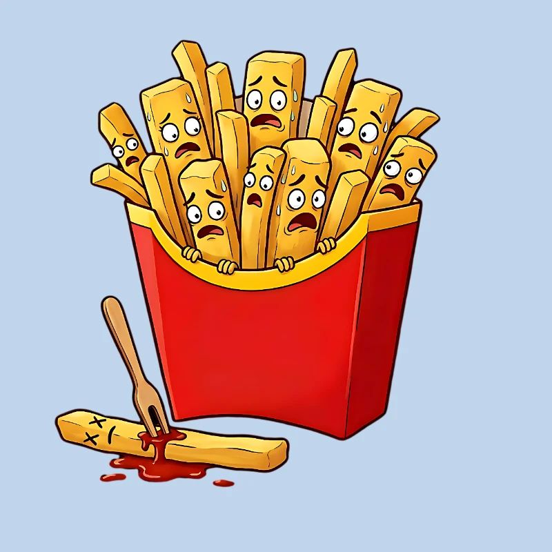 Frites effrayées - Conception de bandes dessinées