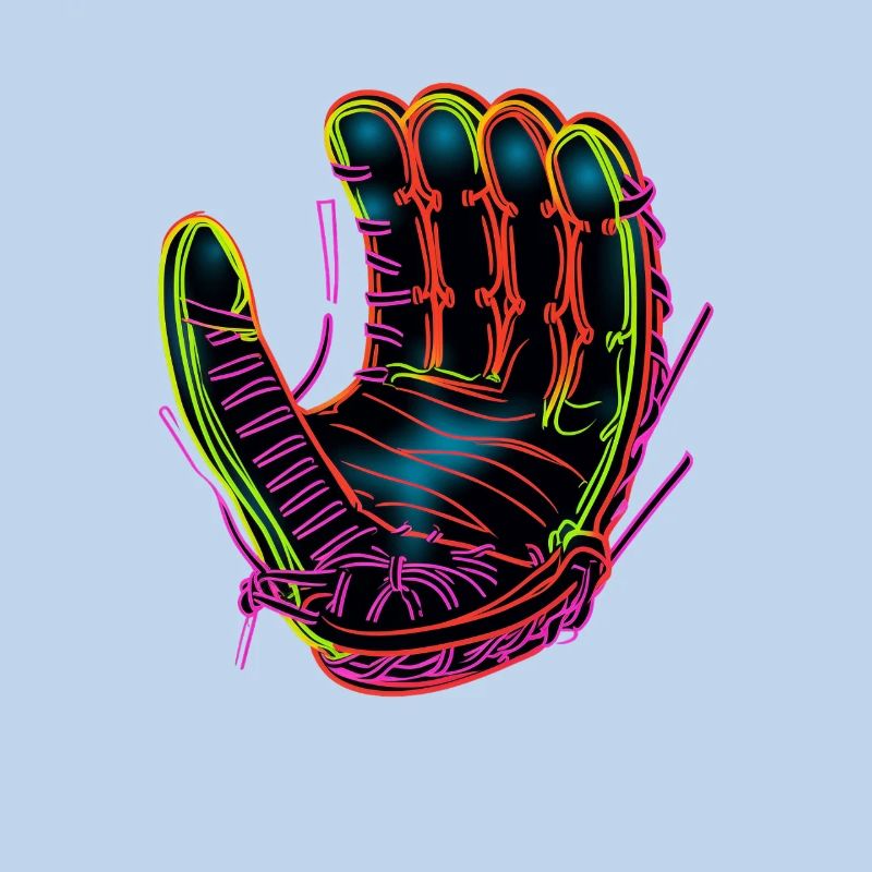 Baseball Handschuh Synthwave