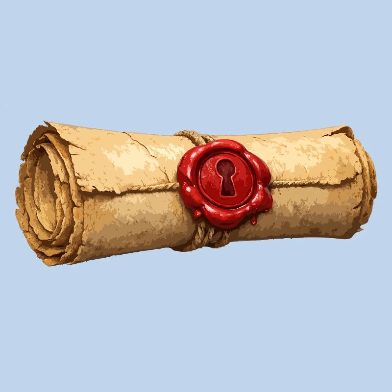 Papyrus Scroll with Red Seal