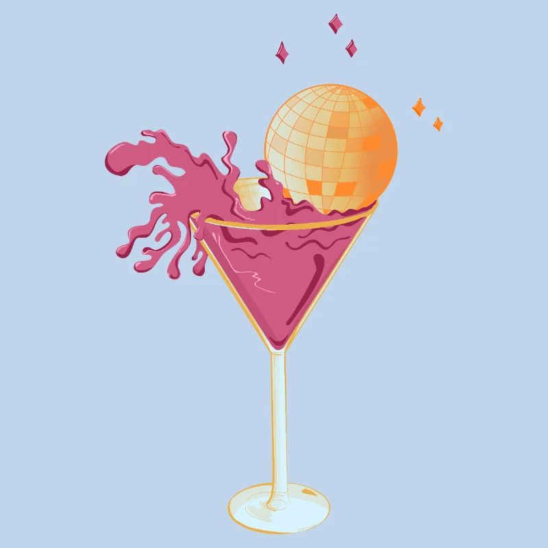 Disco Cocktail – Pinker Martini mit spritzender Di