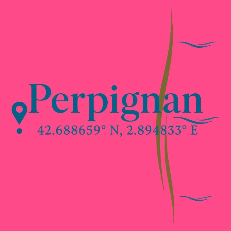 Perpignan Coastal Coordinates Emblem