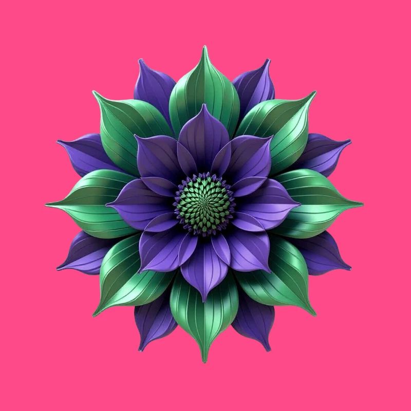 Fleur vert pourpre