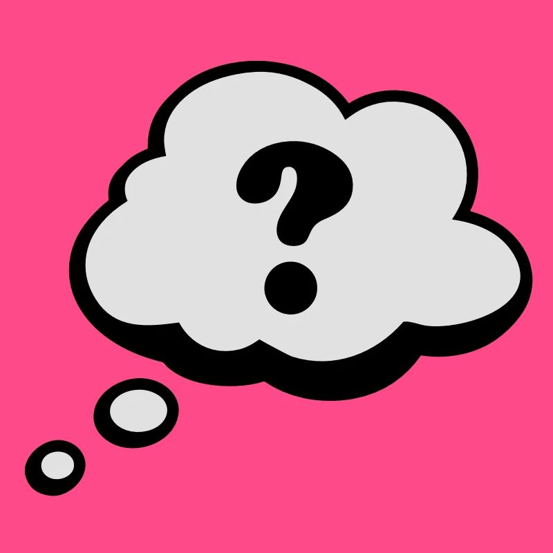 Comic speech bubble question mark