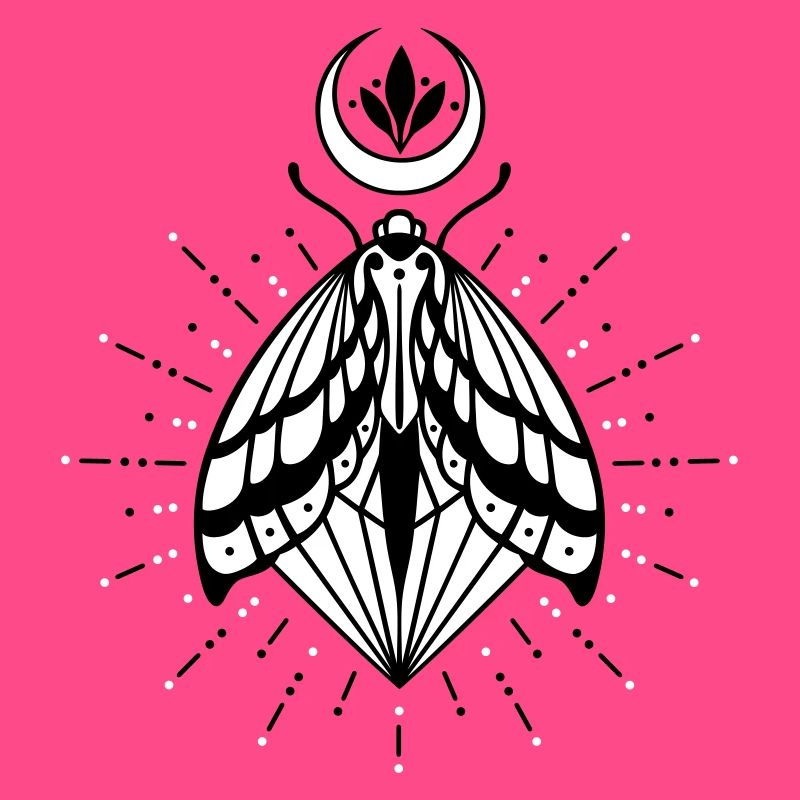 Moth moon crystal diamond firefly