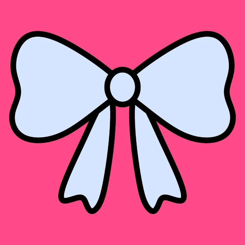 Delicate Light Blue Bow Design
