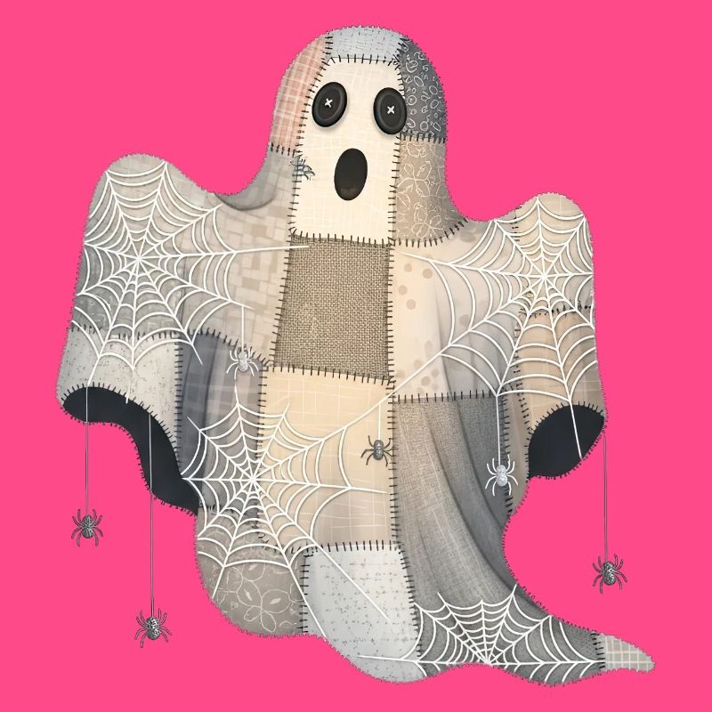 Patchwork Geist mit Spinnennetzen