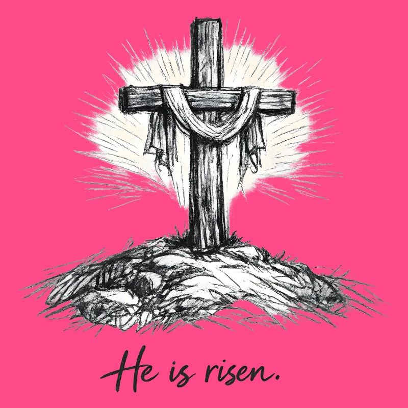 Crucifix He is Risen Easter Jesus