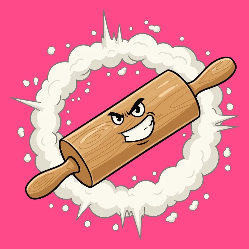 Angry Rolling Pin Cartoon