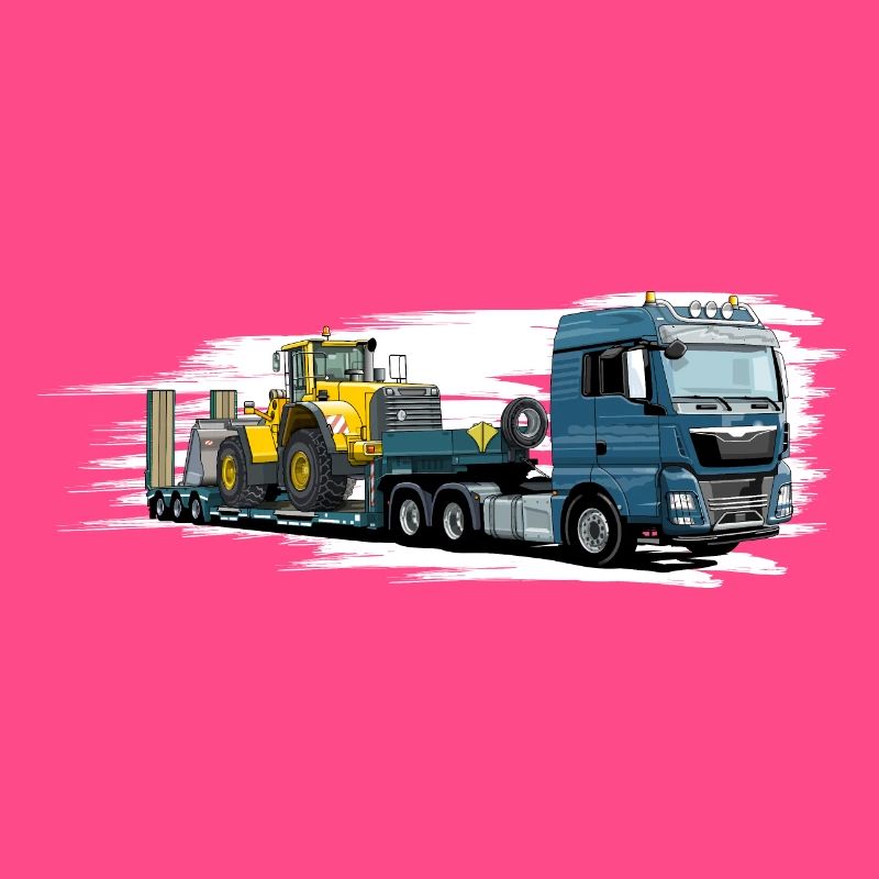 Low-loader with wheel loader