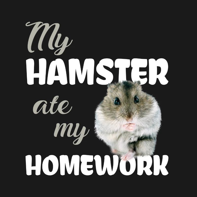 Devoirs de hamster drôle disant