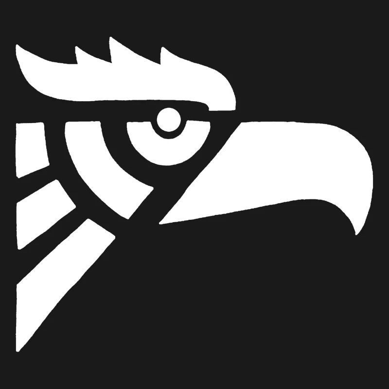 Aztec white eagle head