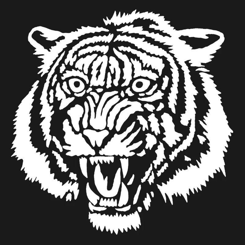Weißer Tiger Graffiti