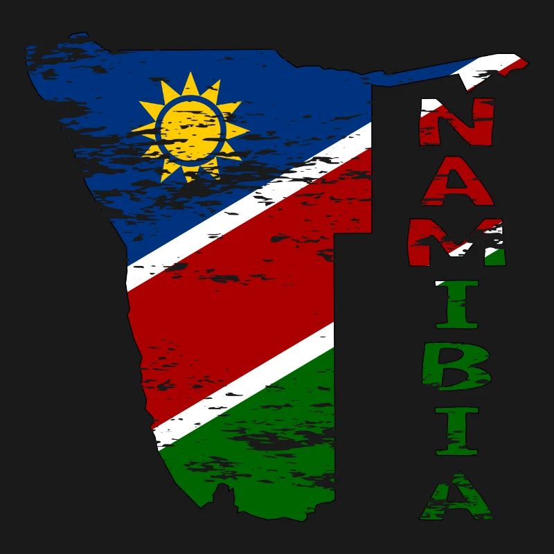 Namibia Map Flag used
