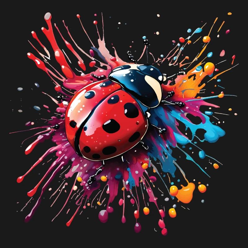 Conception de coccinelle colorée, pas de texte