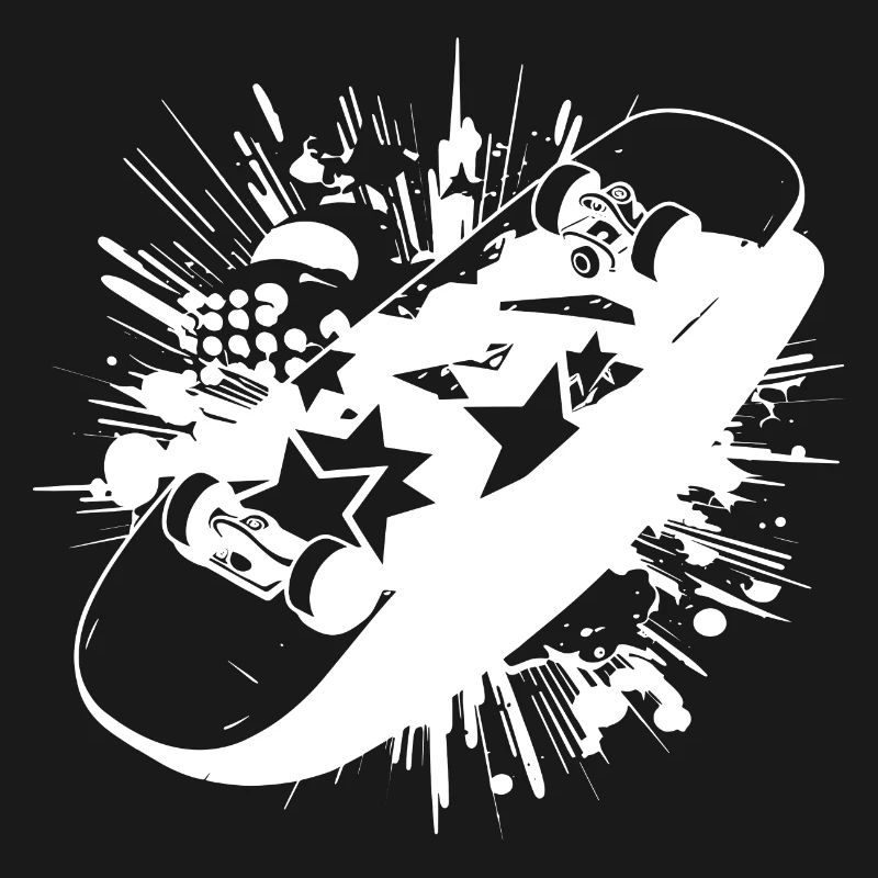 Skateboard Farbklecks
