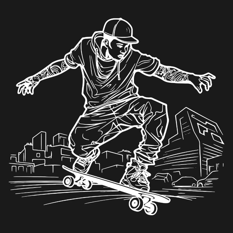 Dessin de skateboarder