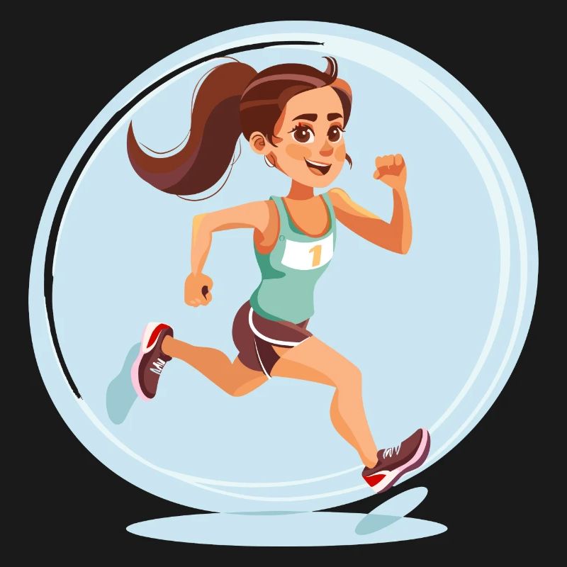 Runner in comic style