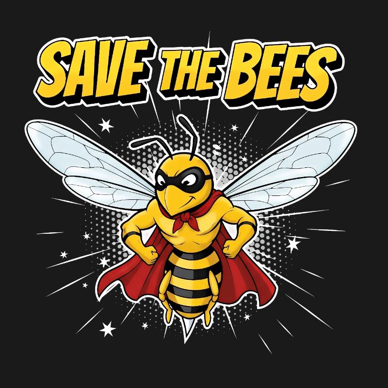 Comic Biene Heldenmotto