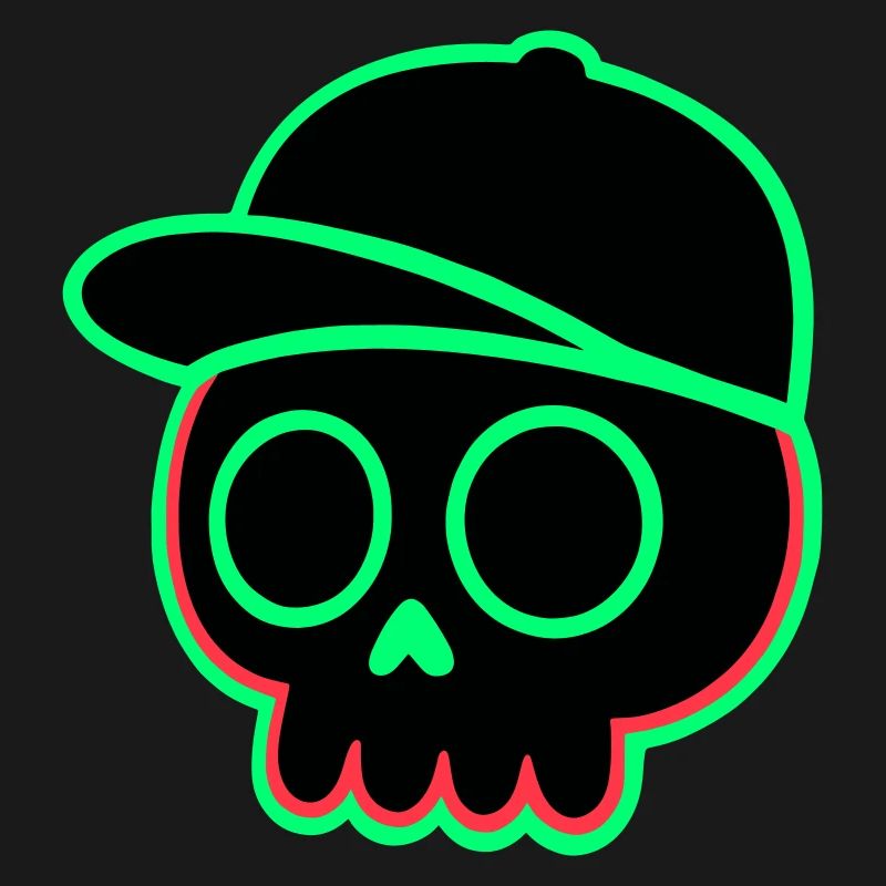Neon Skull Cap