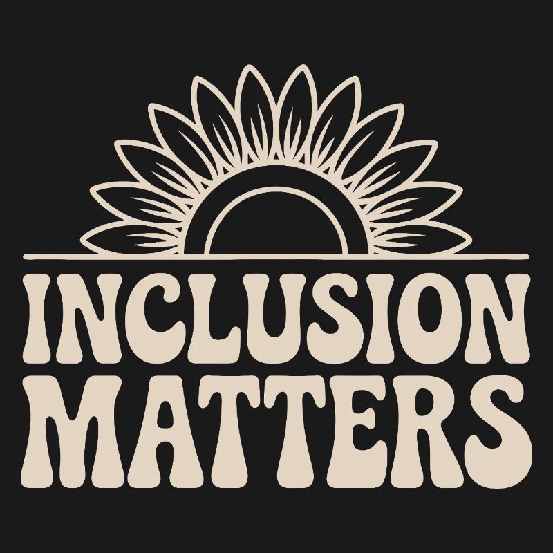 L’inclusion compte Le design du soleil avec la fleur